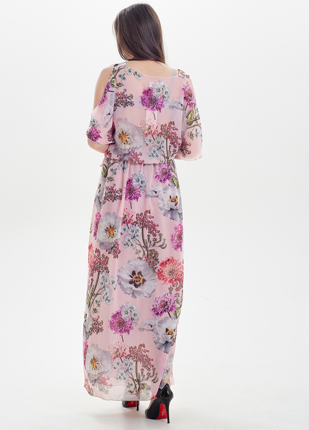 Пудровое кэжуал платье Sellin с цветочным принтом