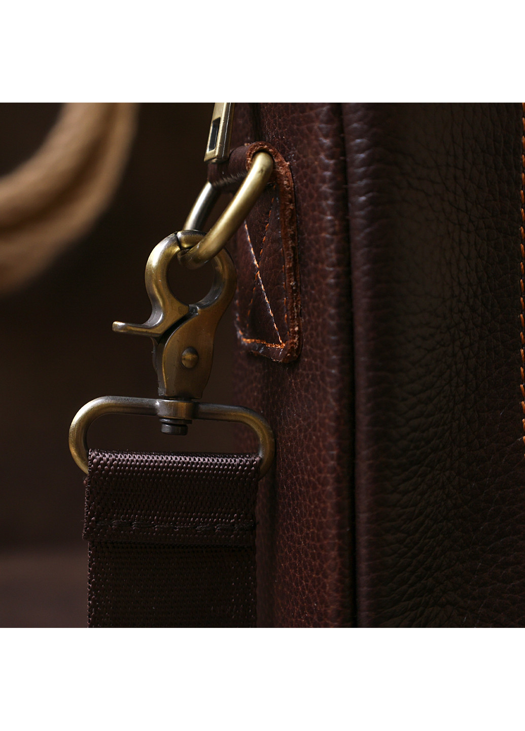 Чоловіча шкіряна сумка-портфель 38х26х8 см Vintage (253490534)