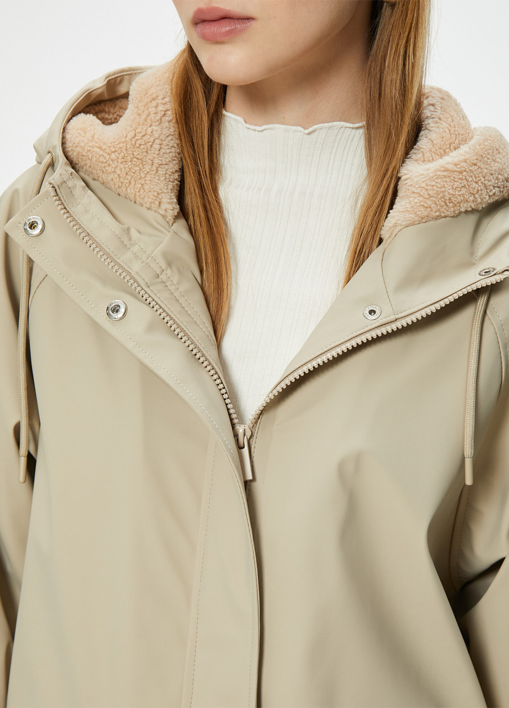 Бежева демісезонна куртка куртка-пальто KOTON