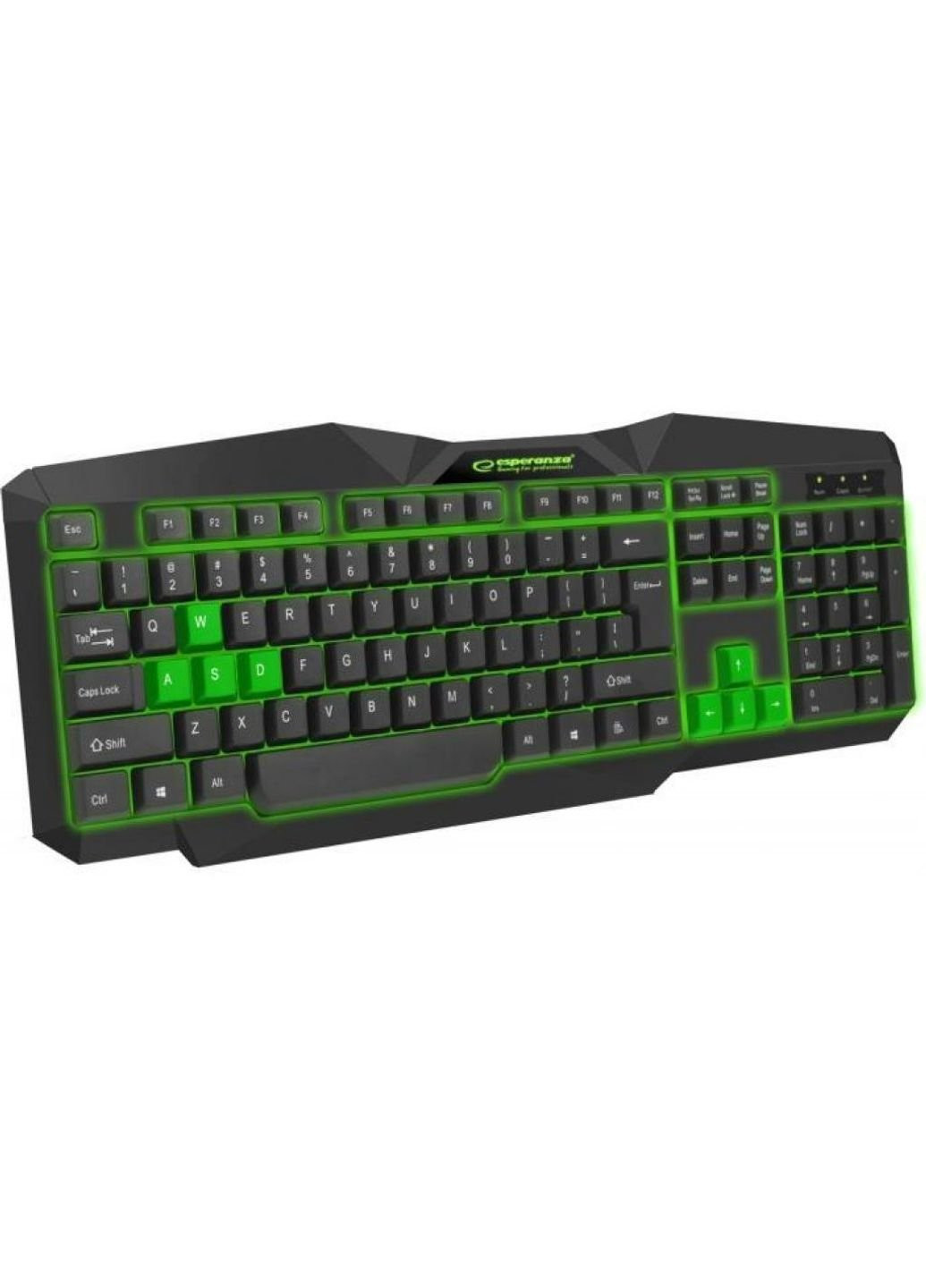 Клавиатура EGK201 Green USB LED (EGK201GUA) Esperanza (253468522)