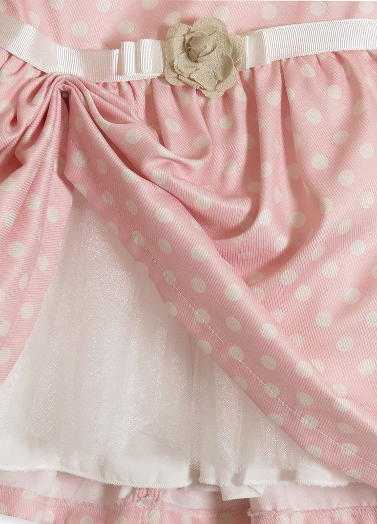 Розовый демисезонный комплект для девочки 2 в 1 горошек, розовый Baby Rose 51766