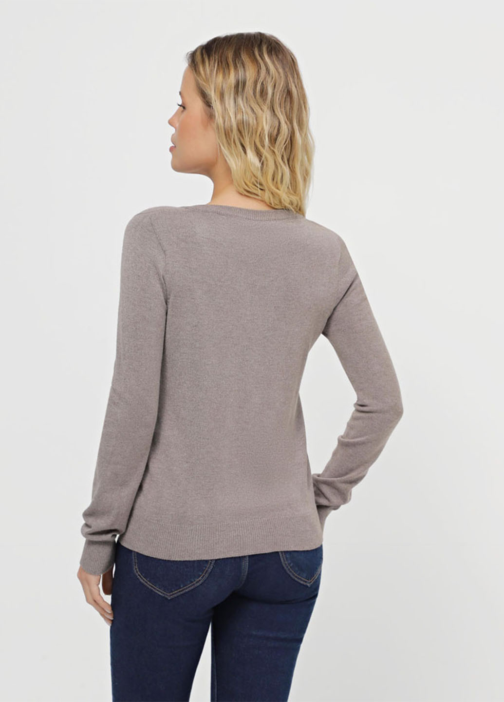 Серо-бежевый демисезонный пуловер пуловер Promin