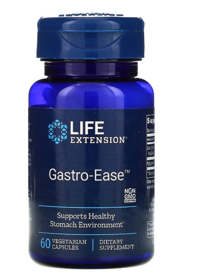 Восстановление Желудка, Gastro-Ease,, 60 вегетарианских капсул Life Extension (228292883)