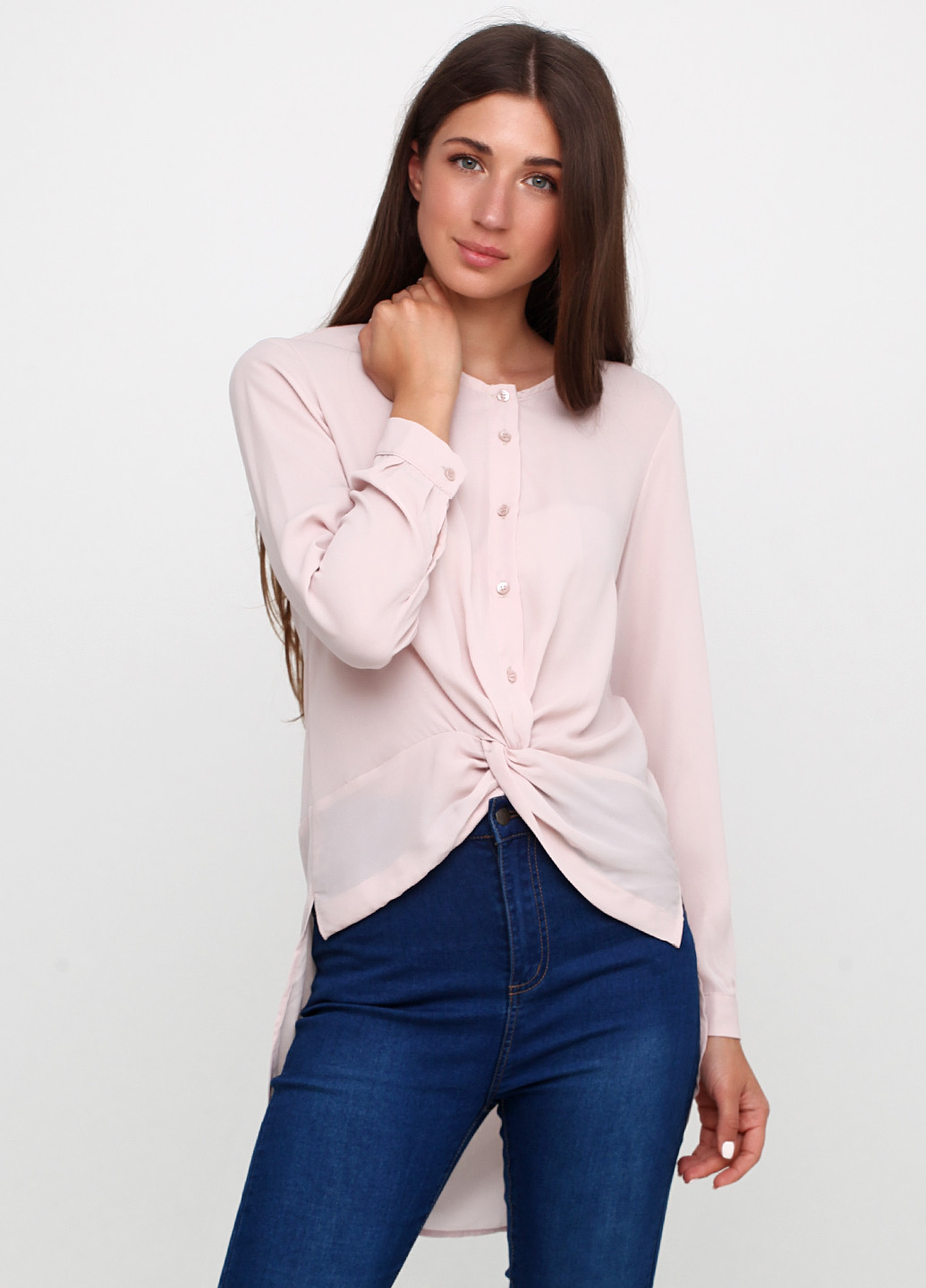 Светло-розовая демисезонная блуза Rinascimento