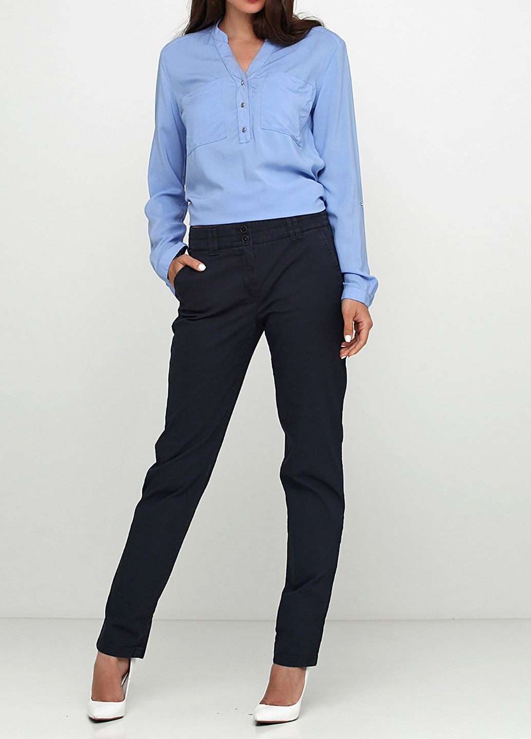 Синие кэжуал демисезонные брюки Gerry Weber