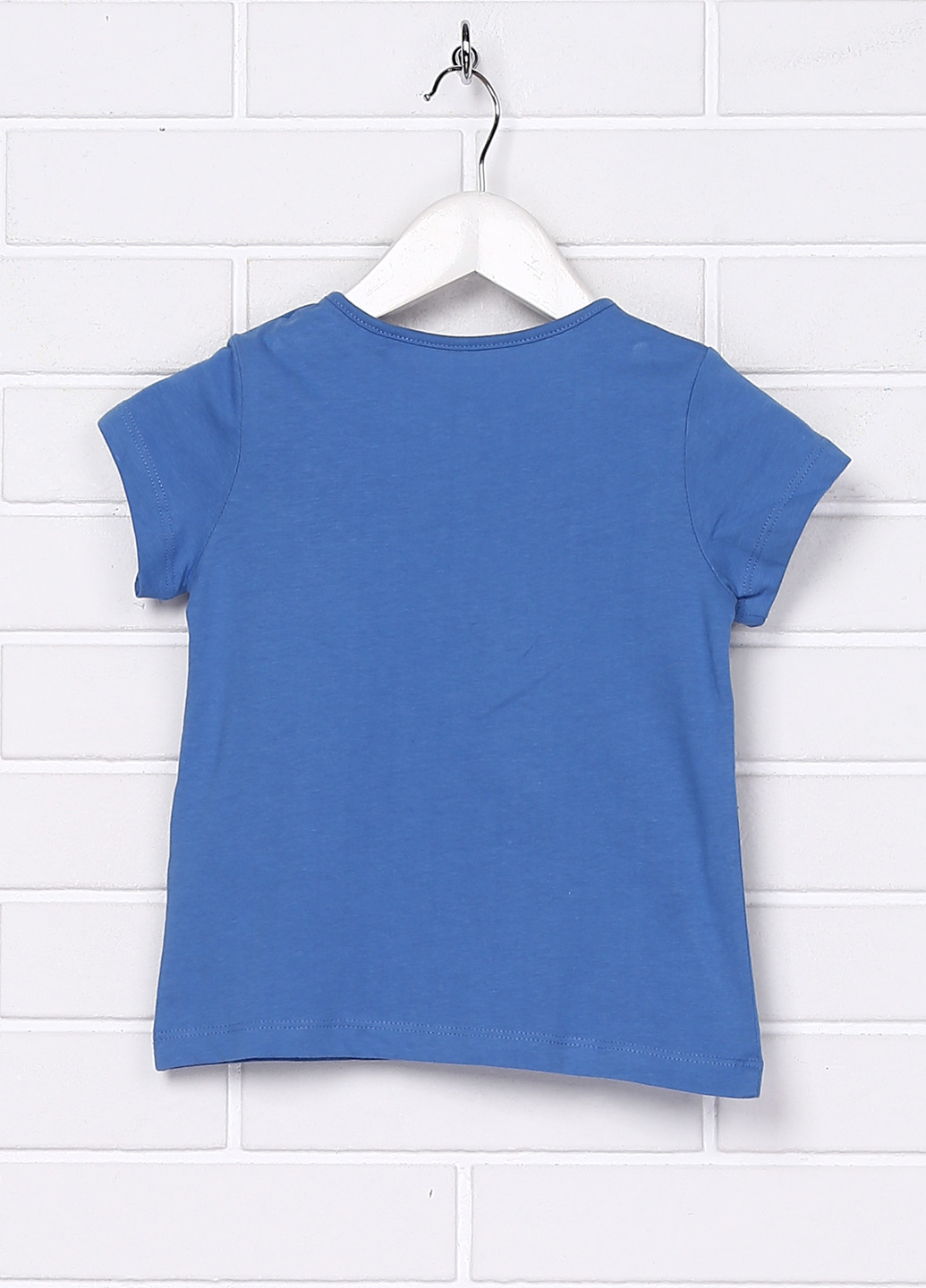 Синяя летняя футболка с коротким рукавом Lupilu