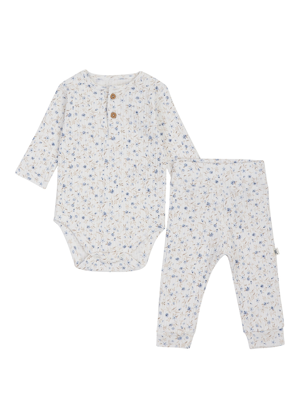 Голубой демисезонный комплект (боди, штани) KRAKO