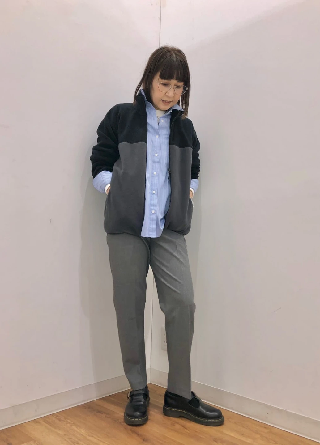 Комбинированная демисезонная куртка Uniqlo