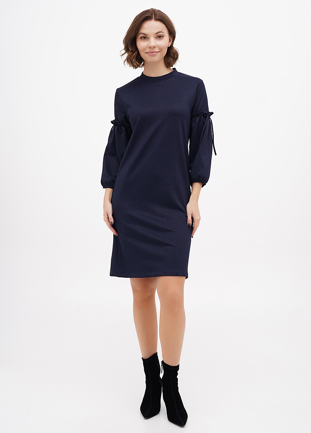 Темно-синя кежуал сукня Sassofono однотонна