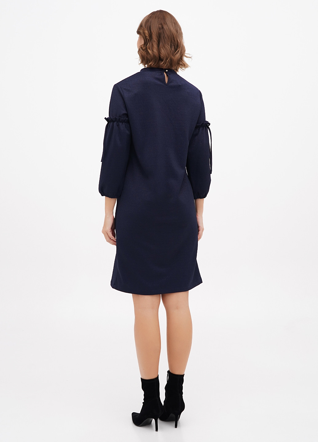 Темно-синя кежуал сукня Sassofono однотонна