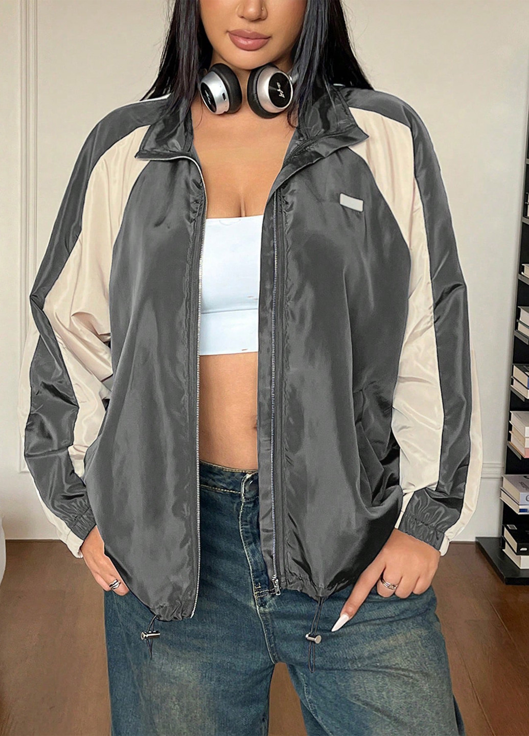 Сіра демісезонна куртка SHEIN