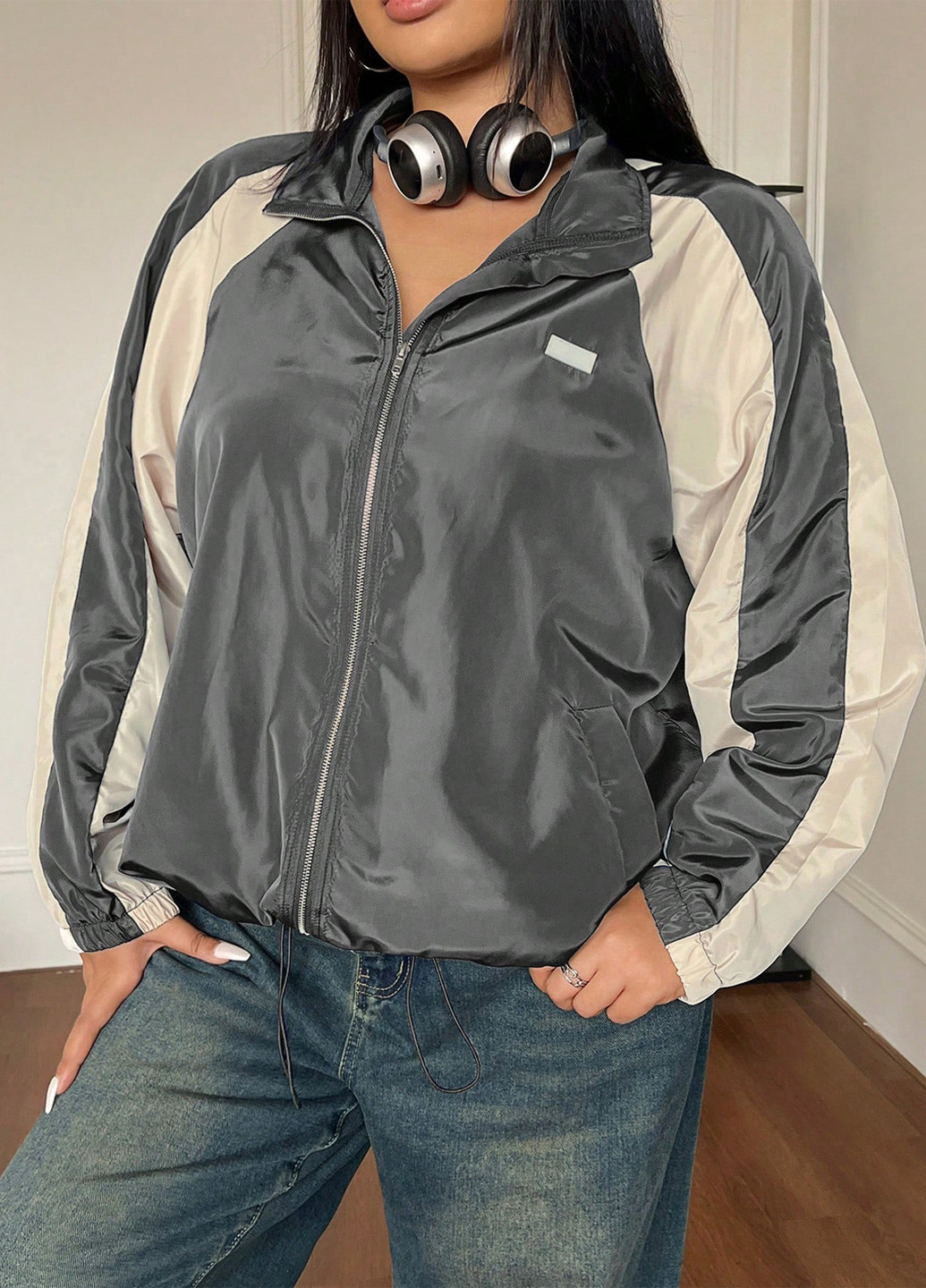 Сіра демісезонна куртка SHEIN