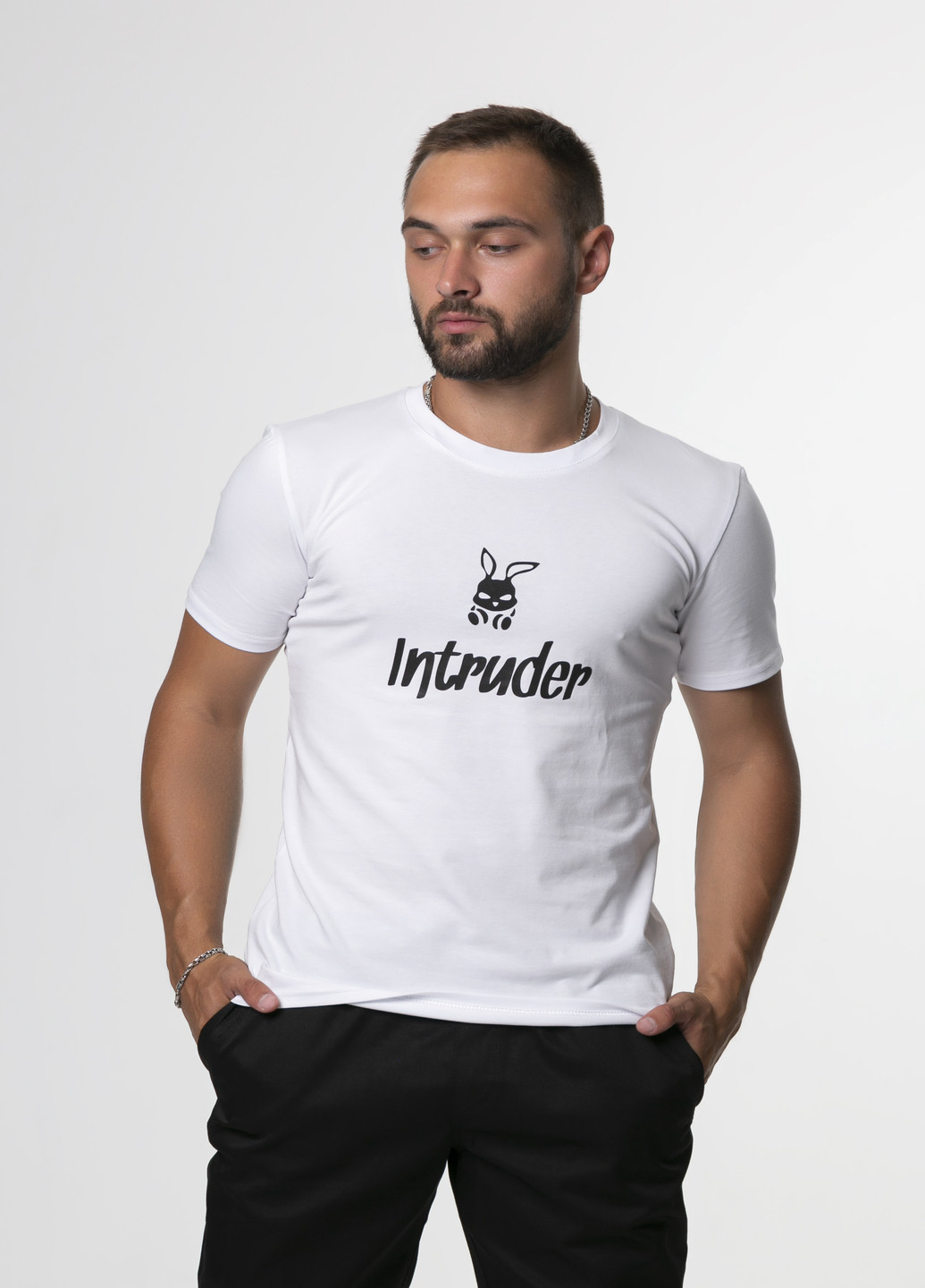Белая футболка мужская 'bunny' белая Intruder