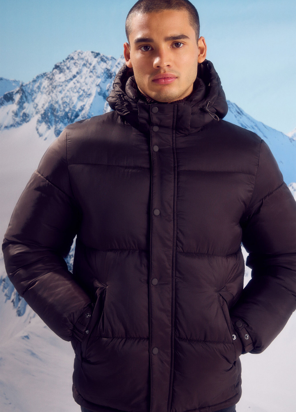 Темно-коричнева зимня куртка Springfield