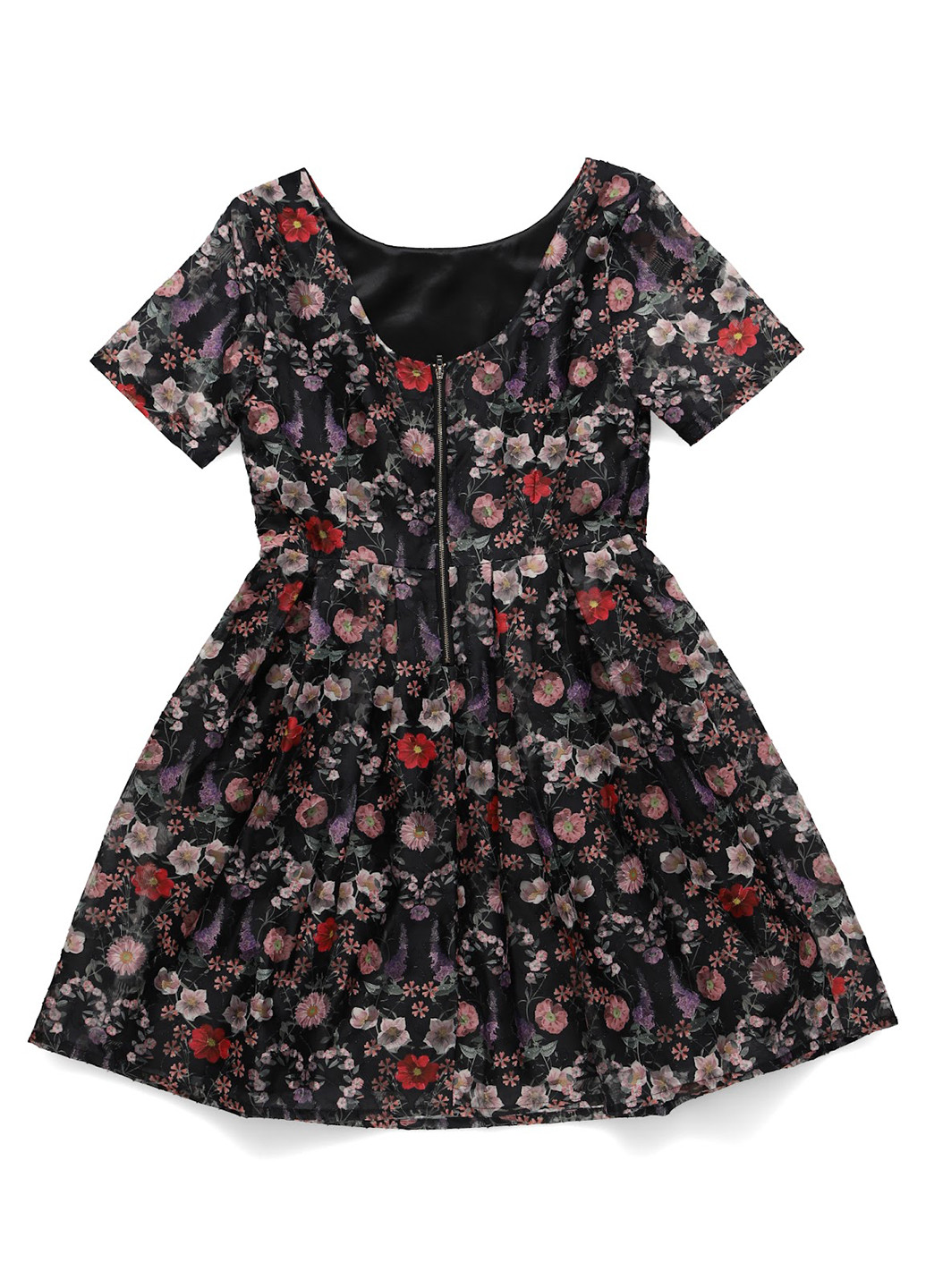 Чорна кежуал сукня кльош Derhy з квітковим принтом