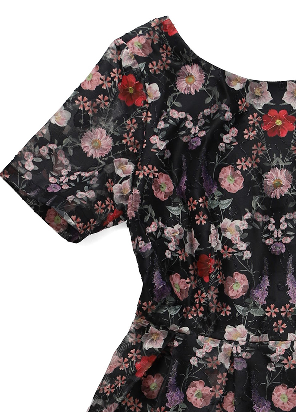 Чорна кежуал сукня кльош Derhy з квітковим принтом