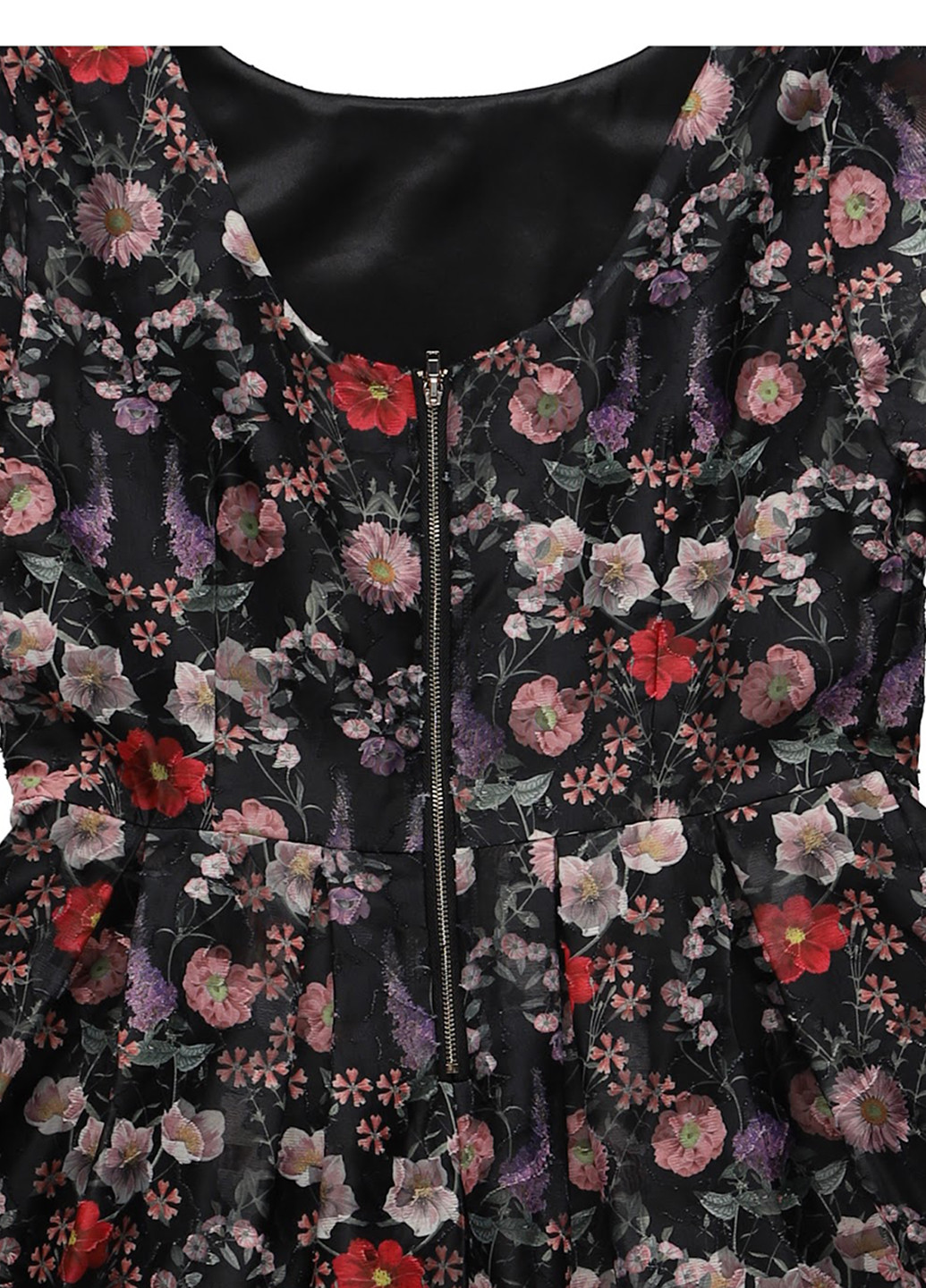 Чорна кежуал сукня кльош Derhy з квітковим принтом