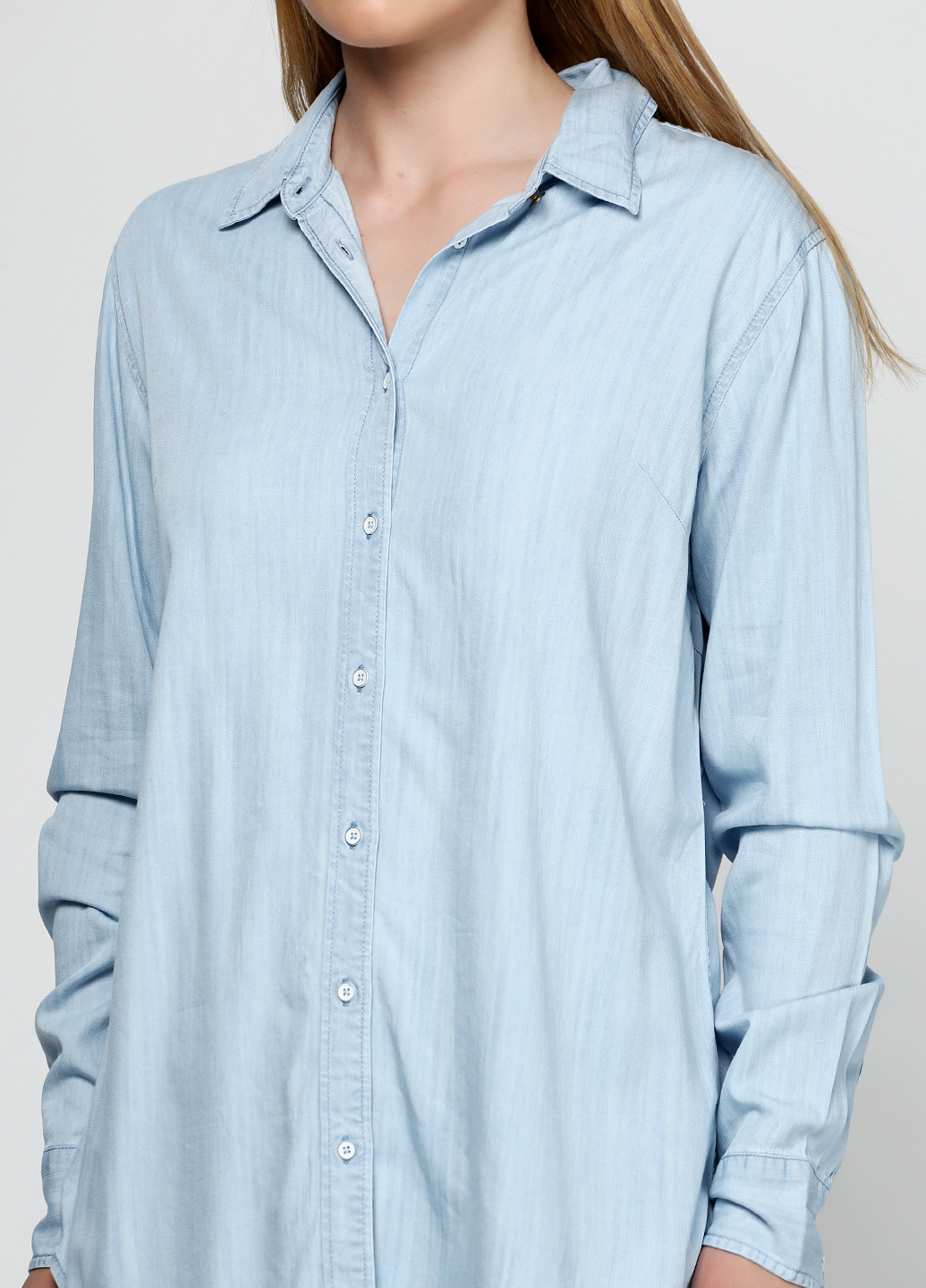 Голубой кэжуал рубашка однотонная Silvian Heach