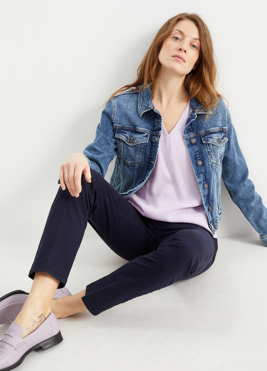 Сиреневая блуза C&A