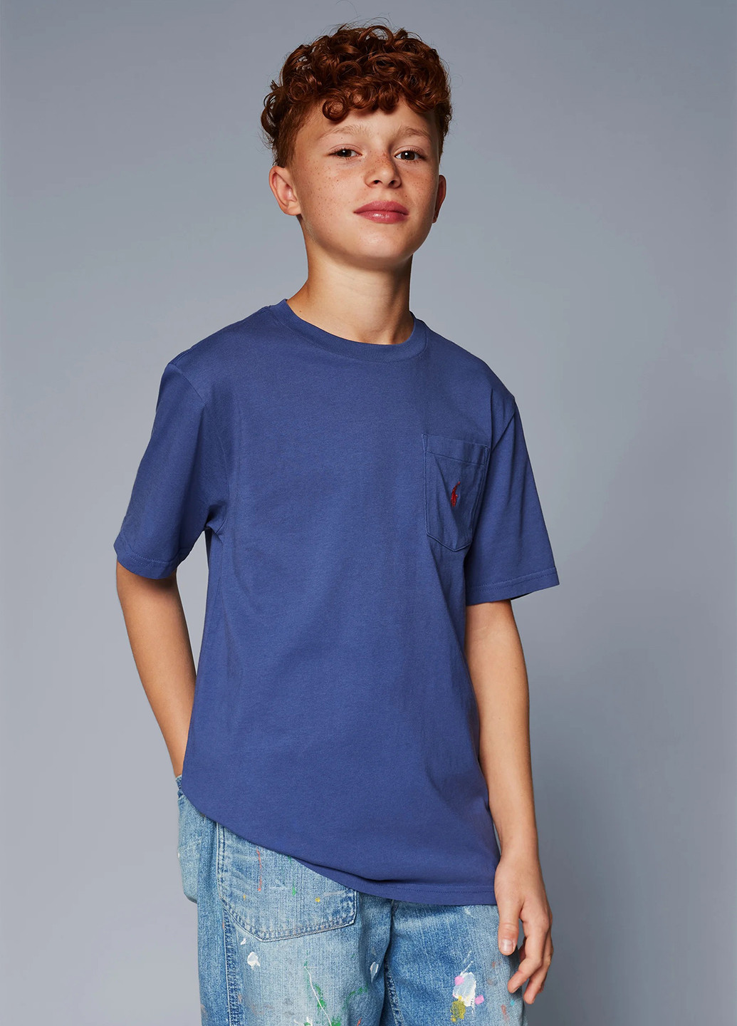 Синяя летняя футболка Ralph Lauren