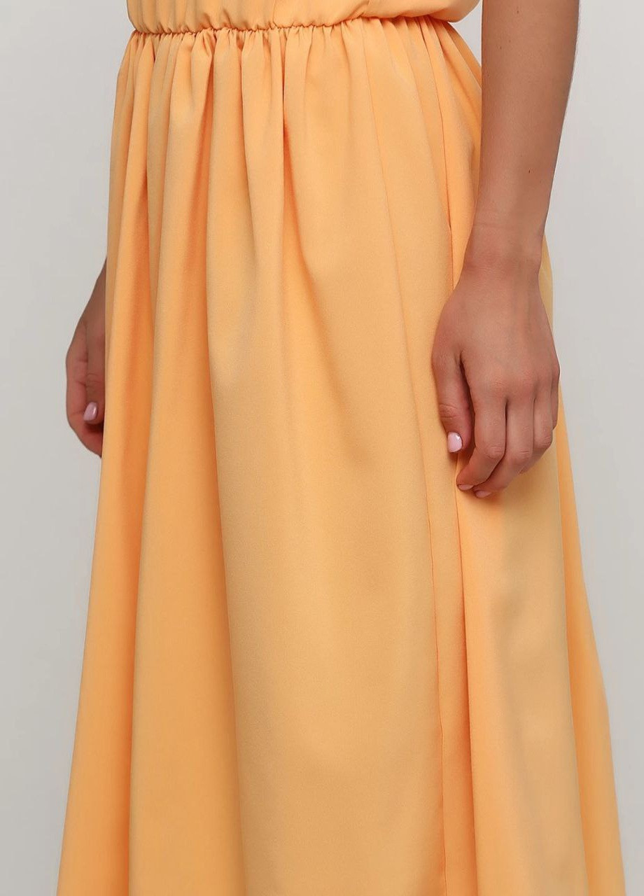Світло-оранжева коктейльна сукня ANVI однотонна