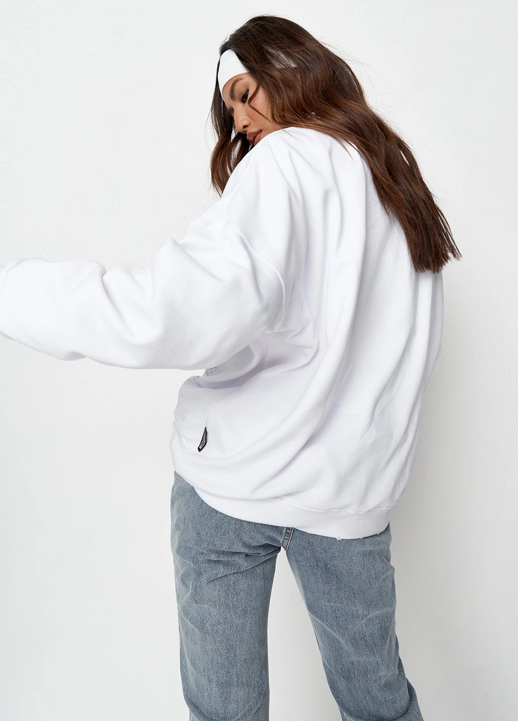 Білий світшот Missguided малюнок без декору (261410929)