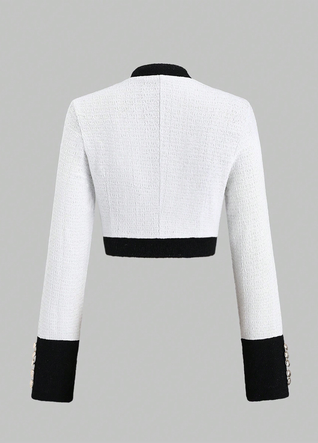 Белый женский жакет SHEIN колор блок - демисезонный