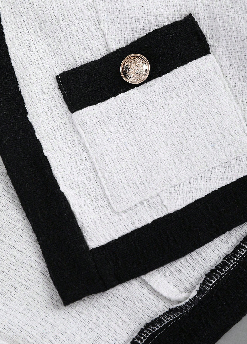 Белый женский жакет SHEIN колор блок - демисезонный