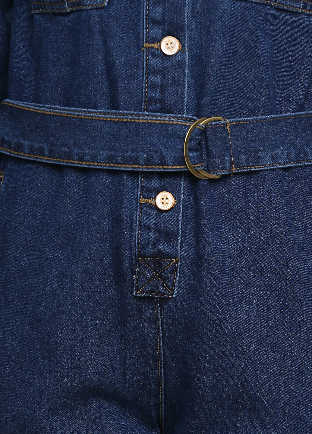 Комбінезон elegant fashion однотонний синій джинсовий