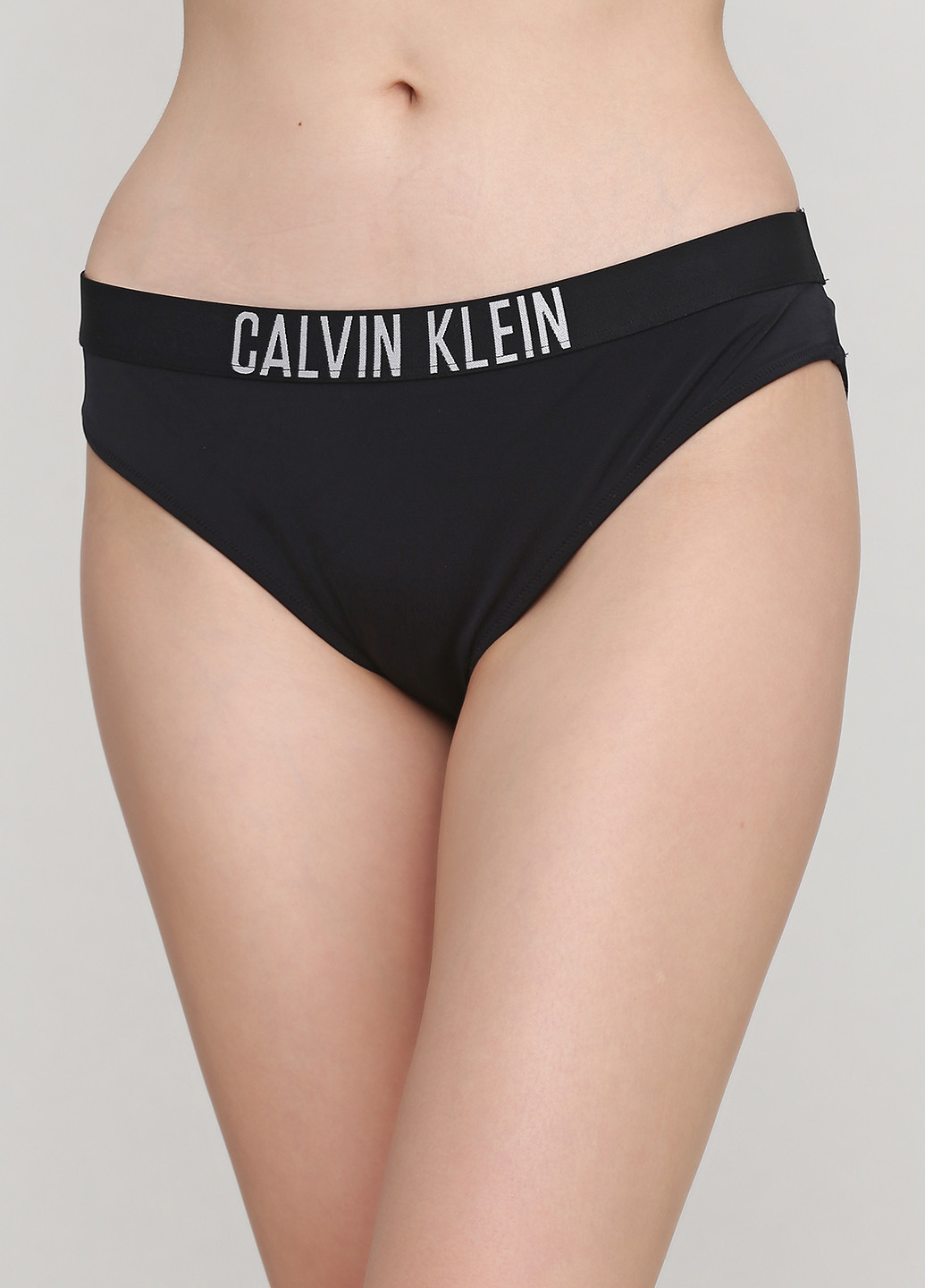 Черные купальные трусики-плавки однотонные Calvin Klein
