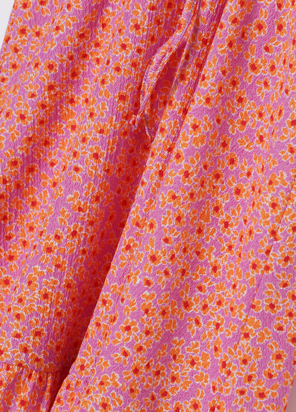 Розовое кэжуал платье клеш Lefties с цветочным принтом