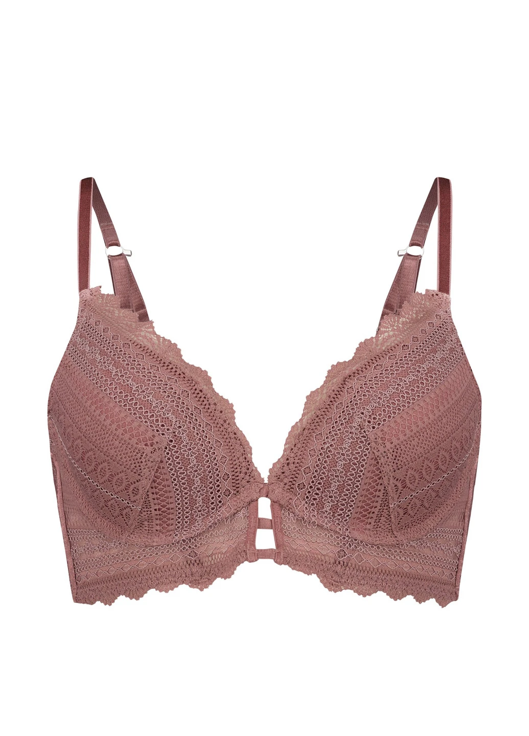 Рожево-коричневий бюстгальтер Hunkemoller без кісточок поліамід