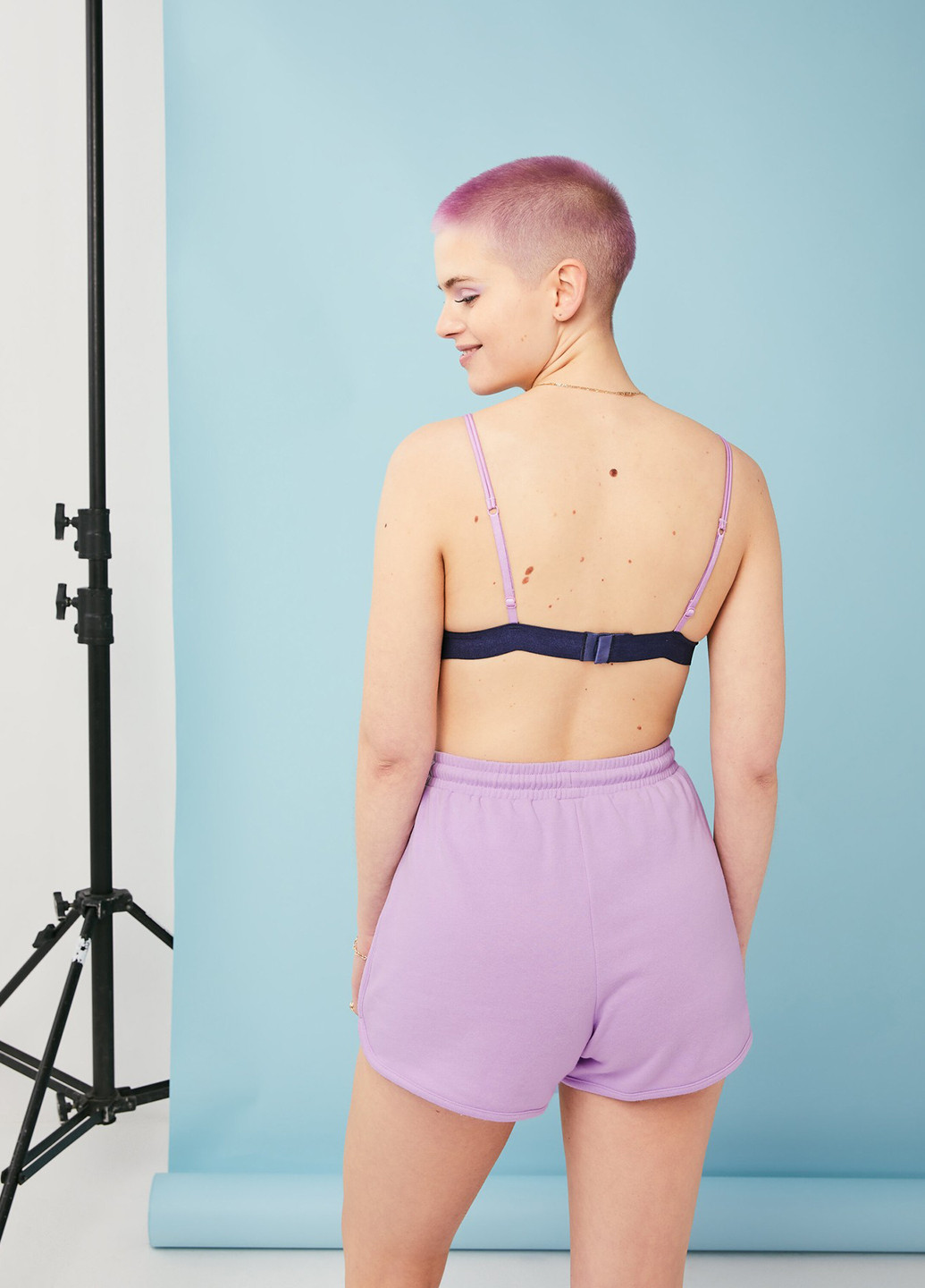 Сиреневый триэнджел бюстгальтер Hunkemoller без косточек хлопок