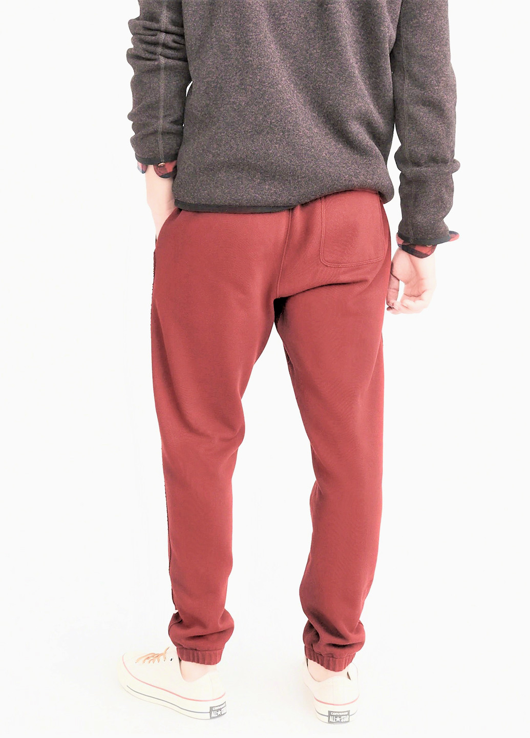 Красные кэжуал демисезонные брюки Abercrombie & Fitch