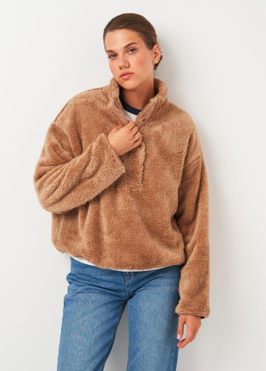 Темно-бежевый зимний свитер H&M