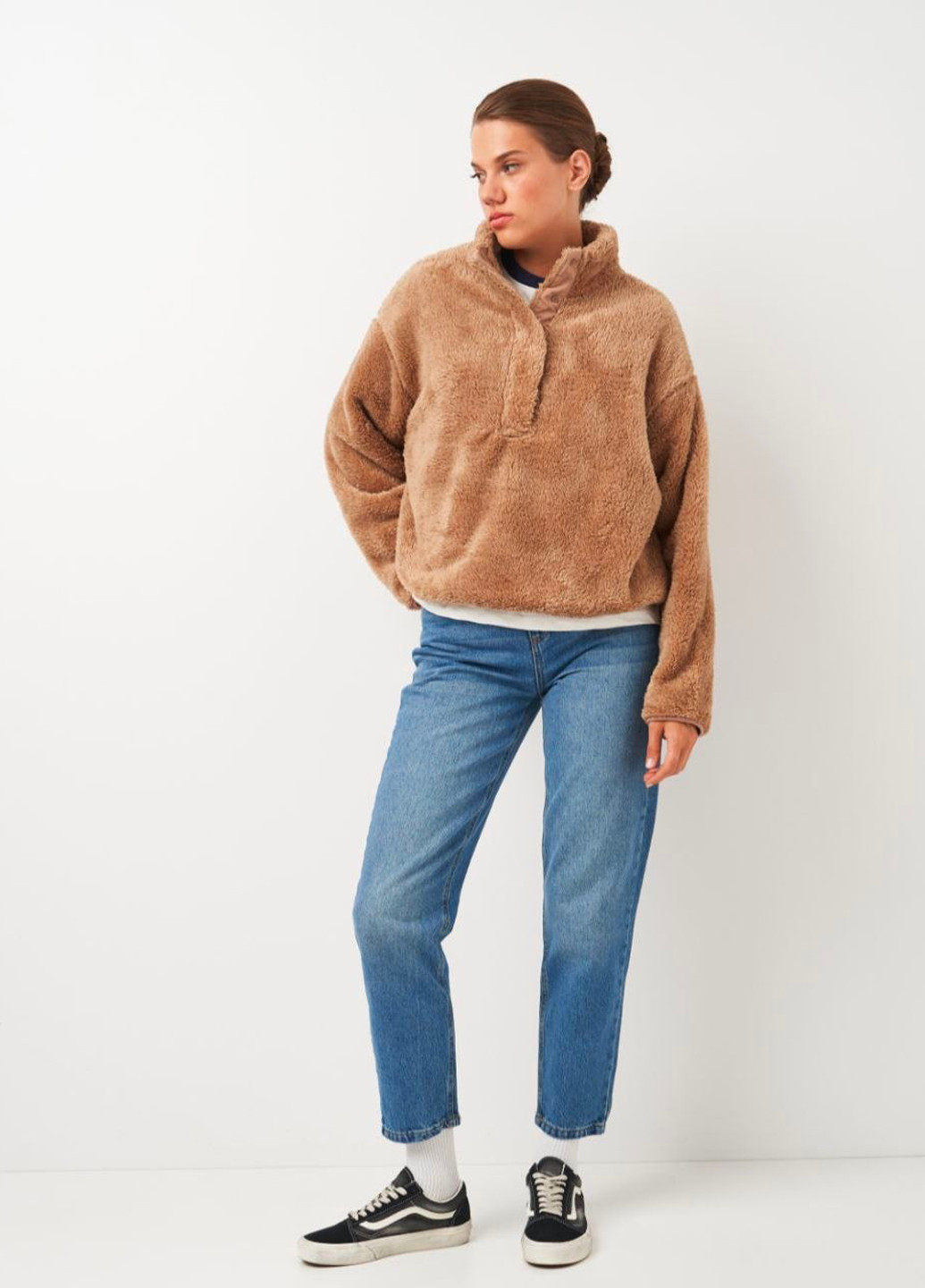 Темно-бежевый зимний свитер H&M