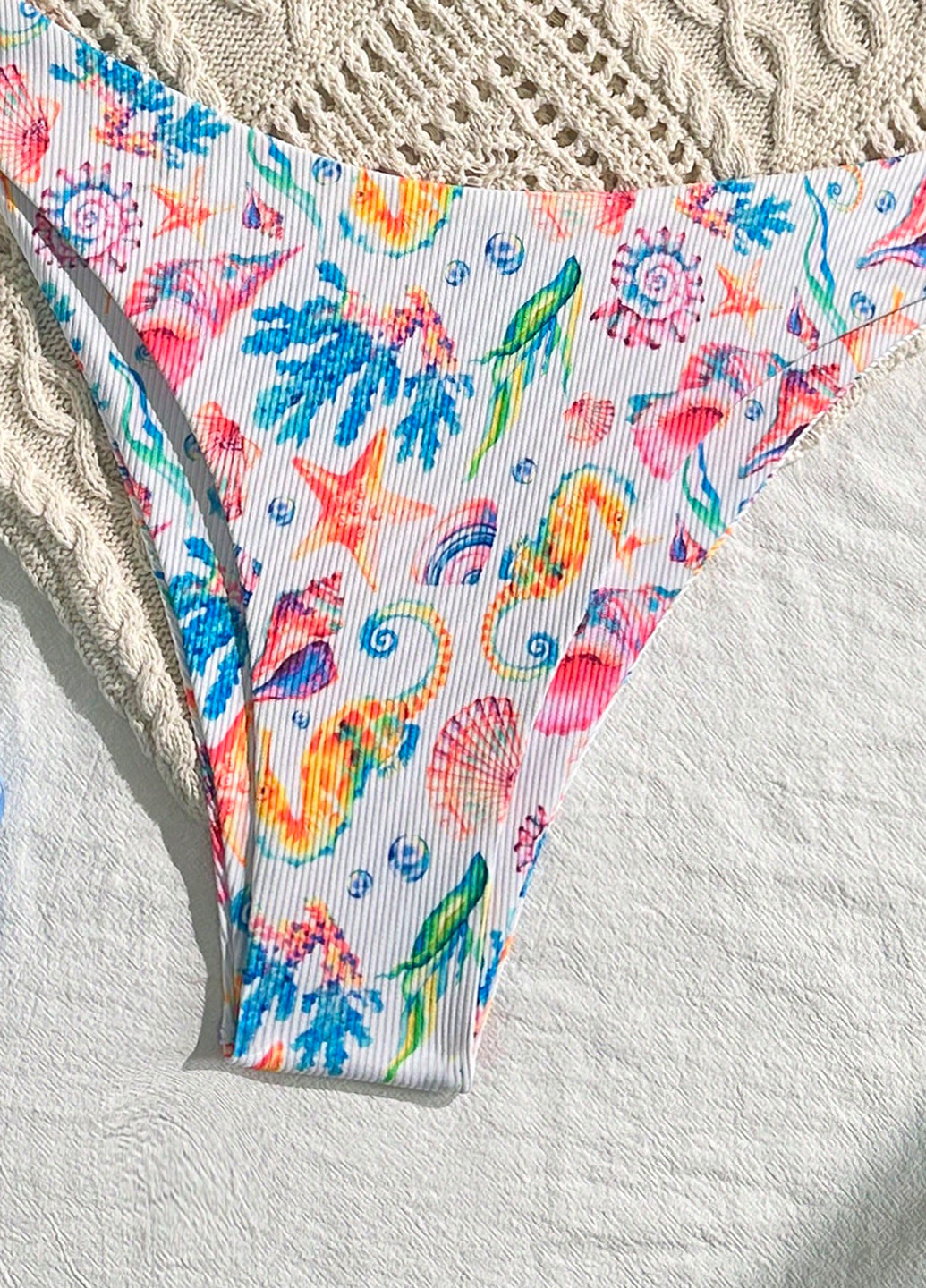 Комбинированный летний купальник (лиф, трусики) бикини, раздельный SHEIN