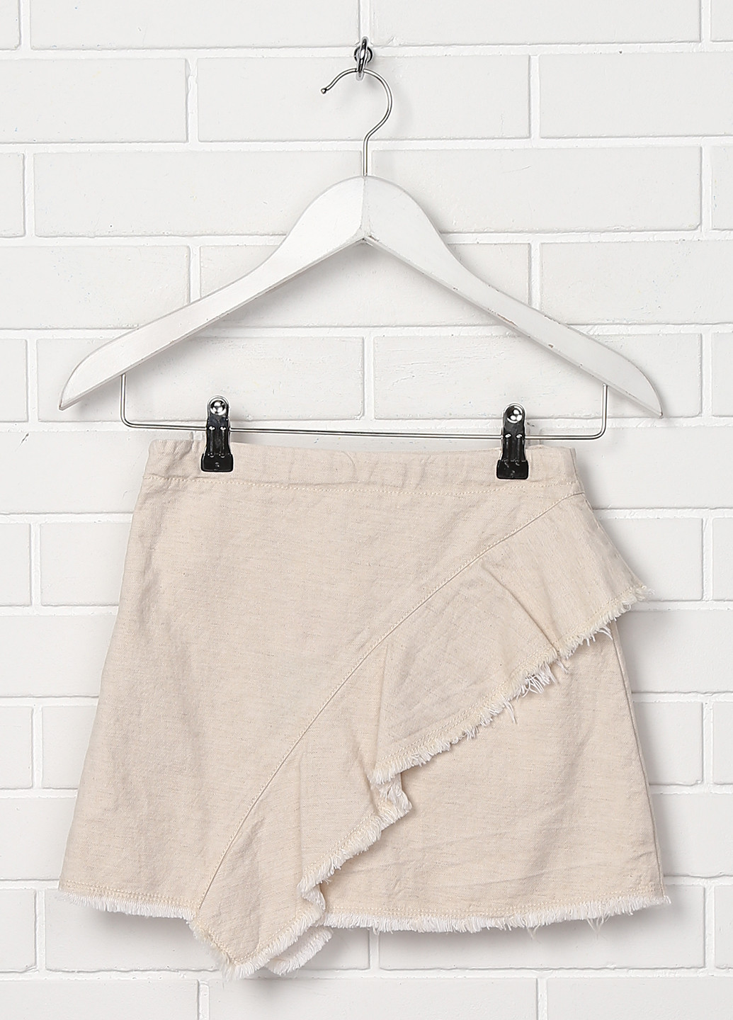 Светло-бежевая кэжуал однотонная юбка Zara мини