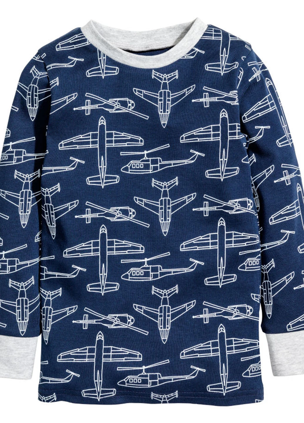 Синяя всесезон пижама (лонгслив, брюки) H&M