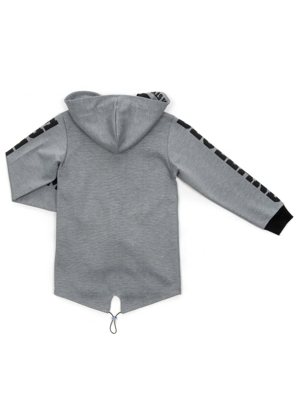 Серая демисезонная куртка ветровка с капюшоном (10760-146b-gray) BLUELAND