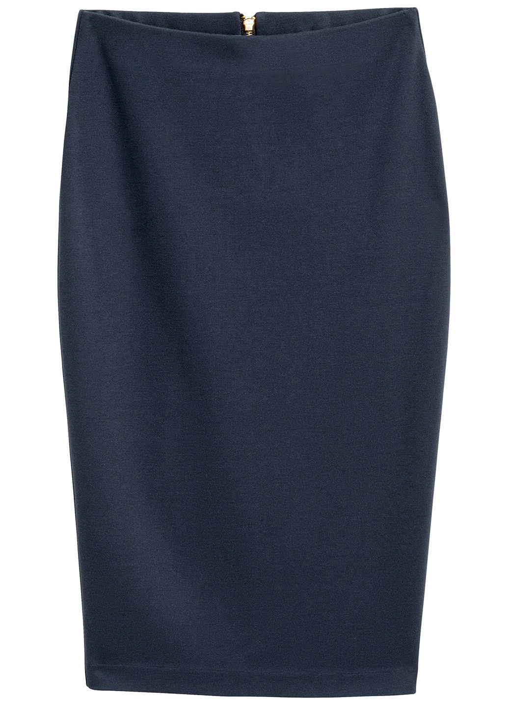 Темно-синяя офисная юбка H&M карандаш