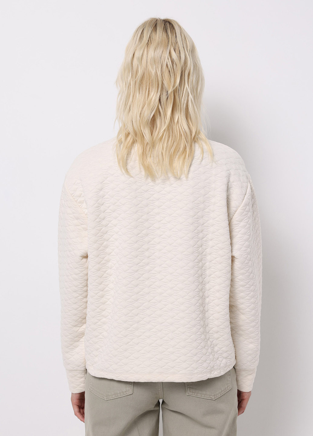 Кремовый свитшот Colin's однотонный без декора (368131043)