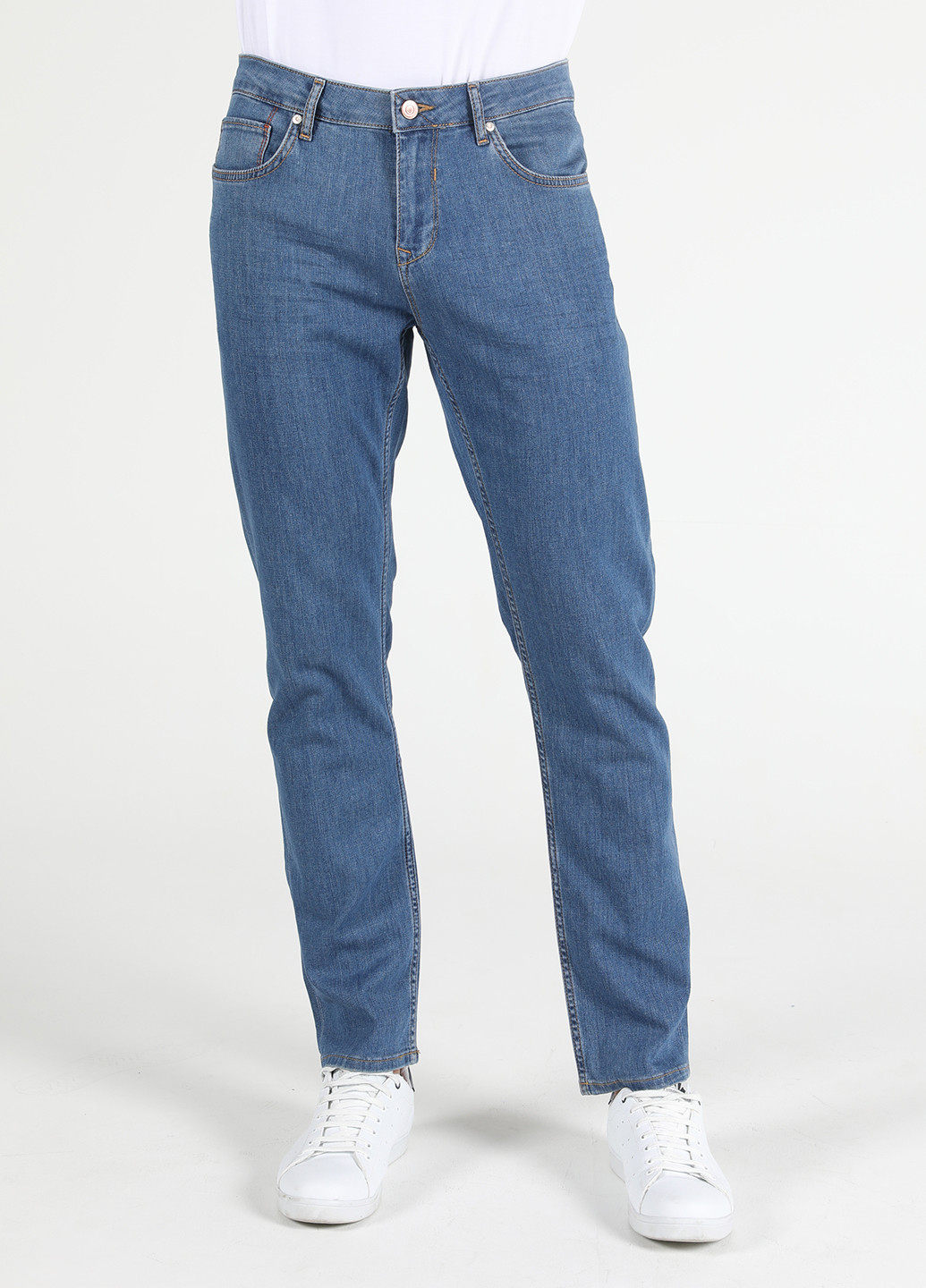 Синие демисезонные прямые джинсы 044 KARL Colin's