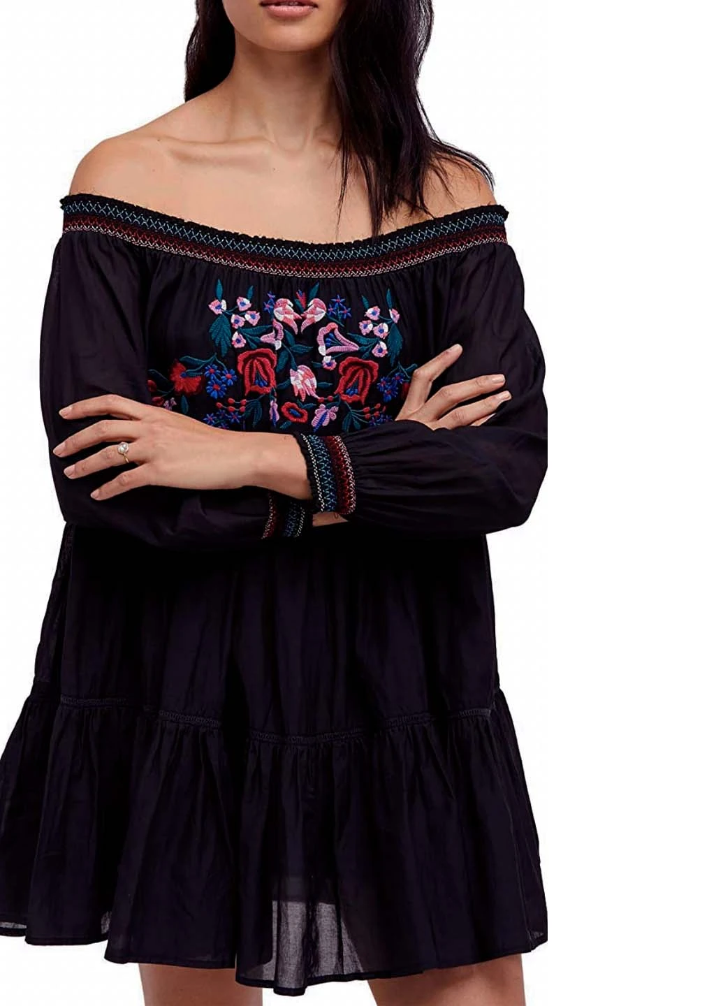 Чорна кежуал сукня Free People однотонна