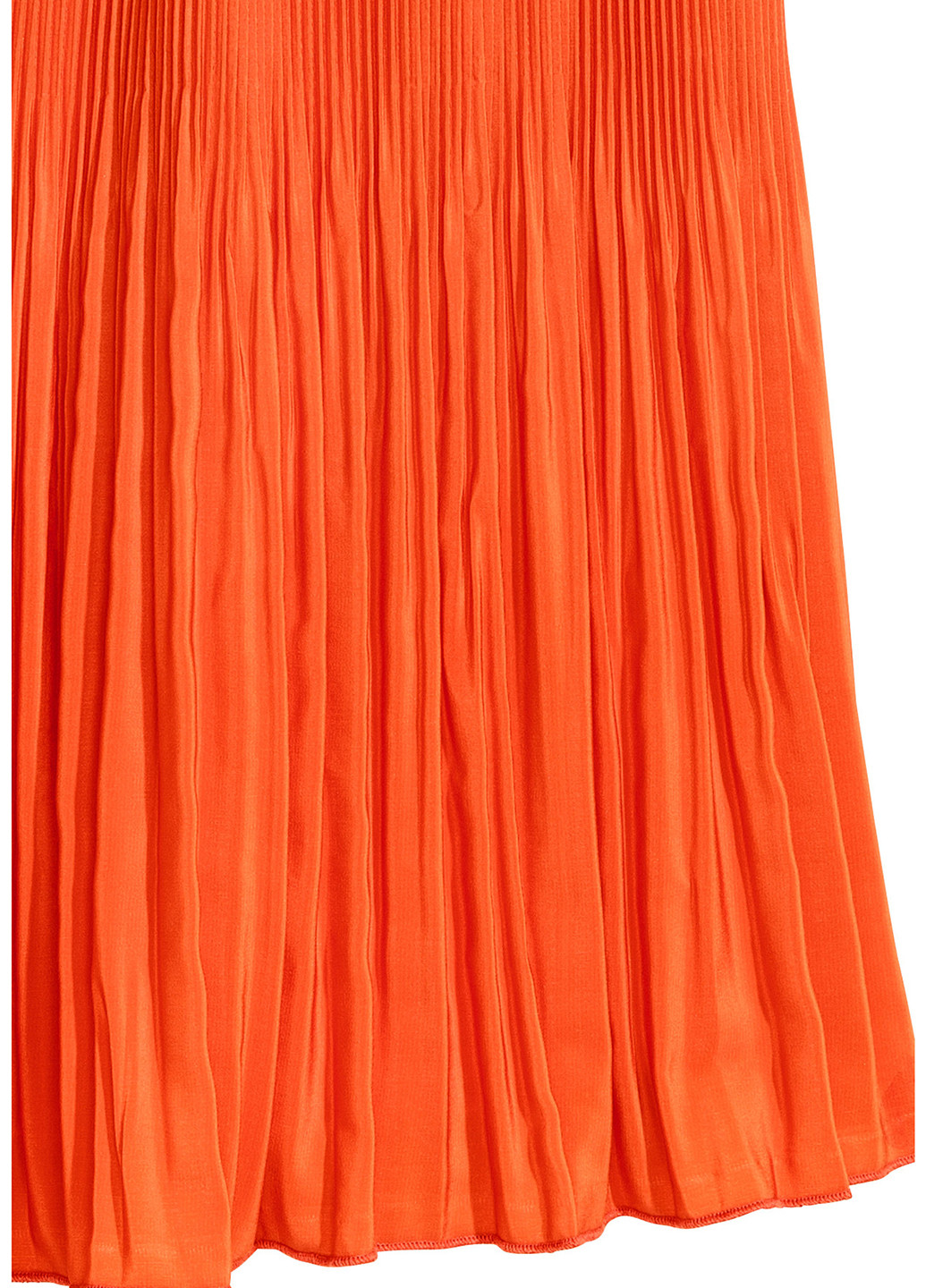 Оранжевая кэжуал юбка H&M плиссе