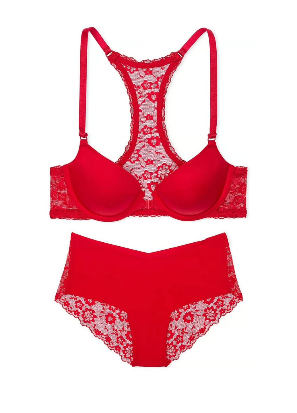 Червоний демісезонний комплект (бюстгальтер, трусики) Victoria's Secret