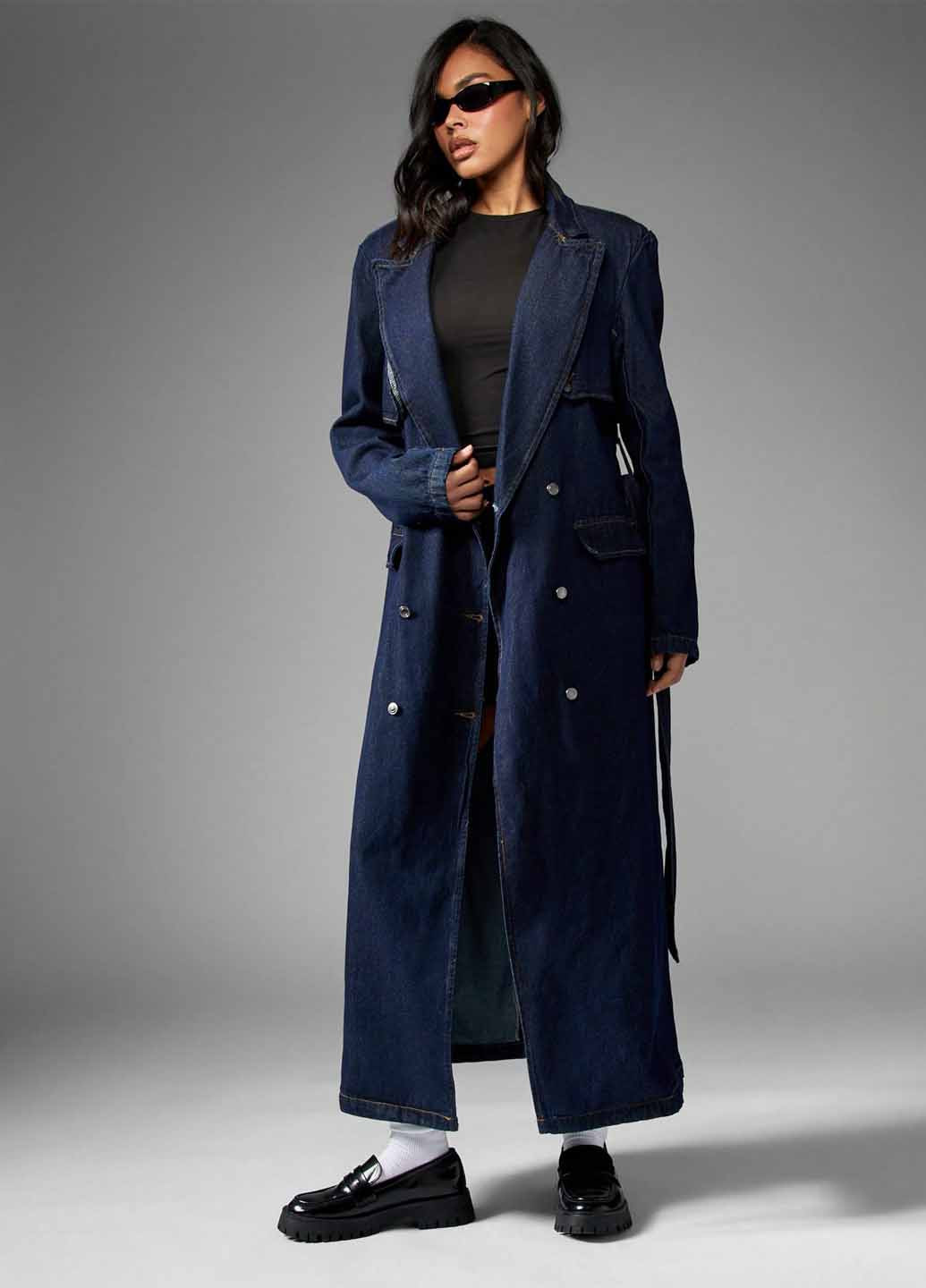 Плащ SHEIN тренчкот на пуговицах демисезон (367574736)