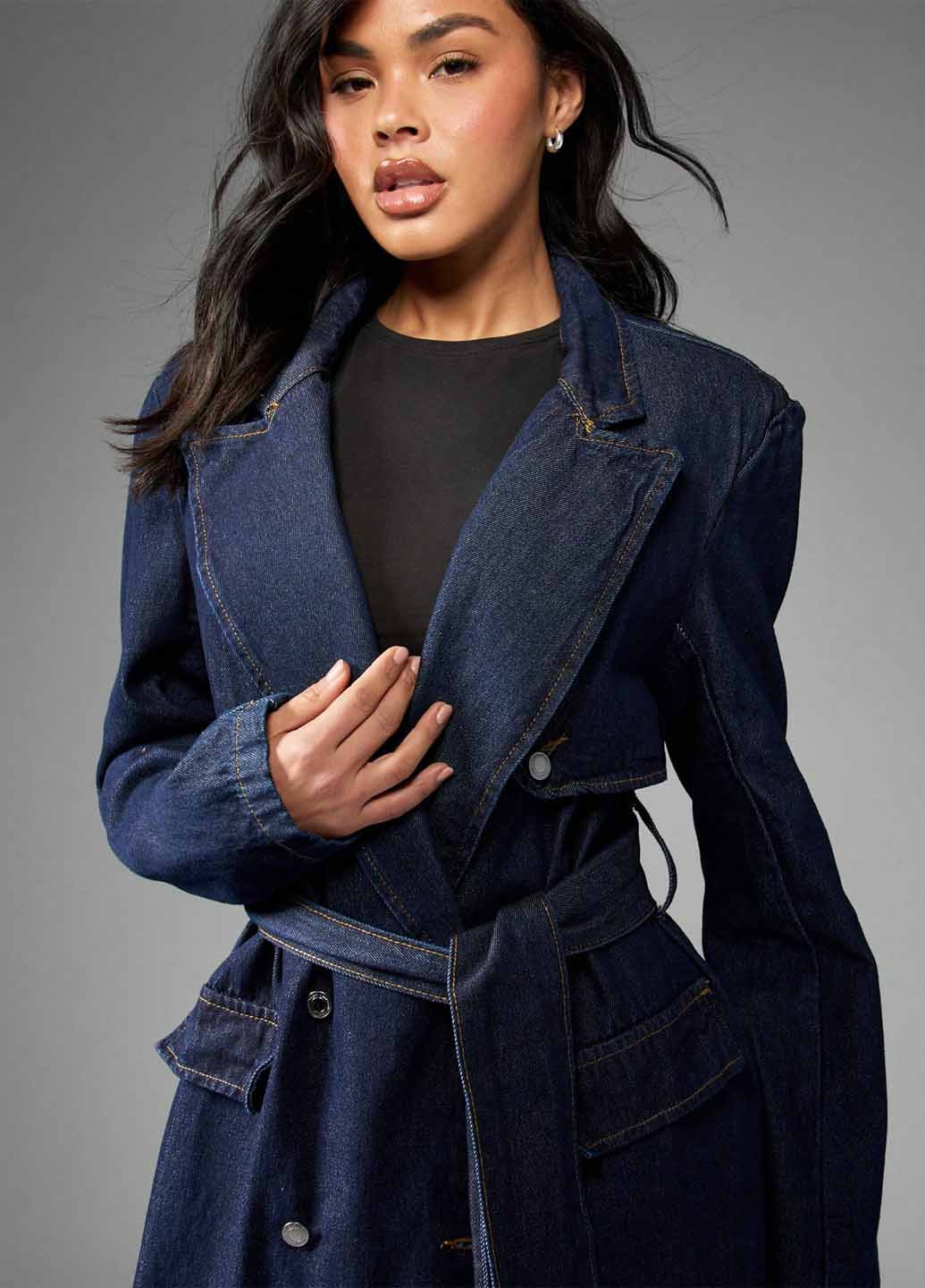 Плащ SHEIN тренчкот на пуговицах демисезон (367574736)