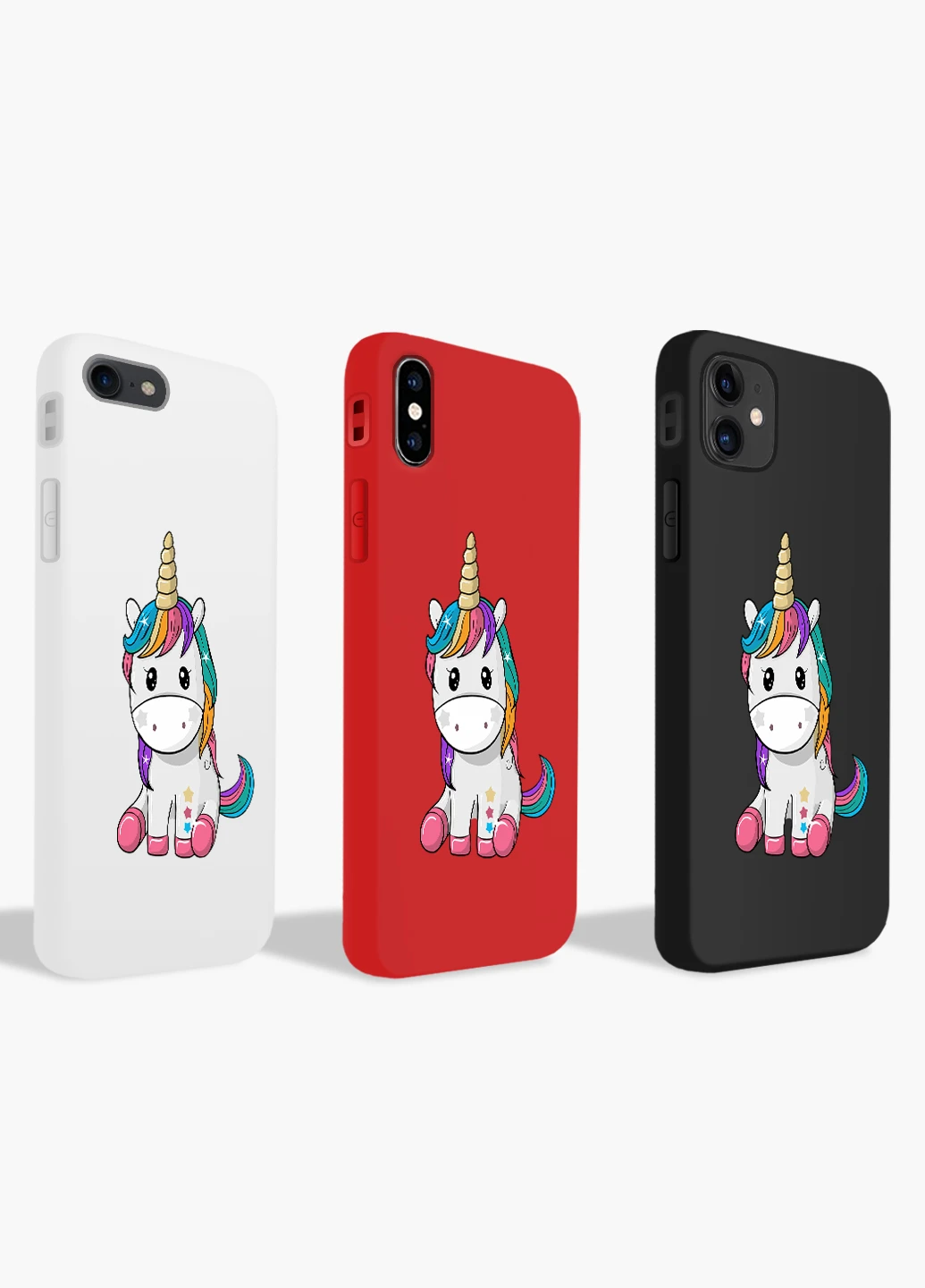 Чехол силиконовый Apple Iphone 7 Единорог (Unicorn) Белый (17361-1390) MobiPrint (219518321)