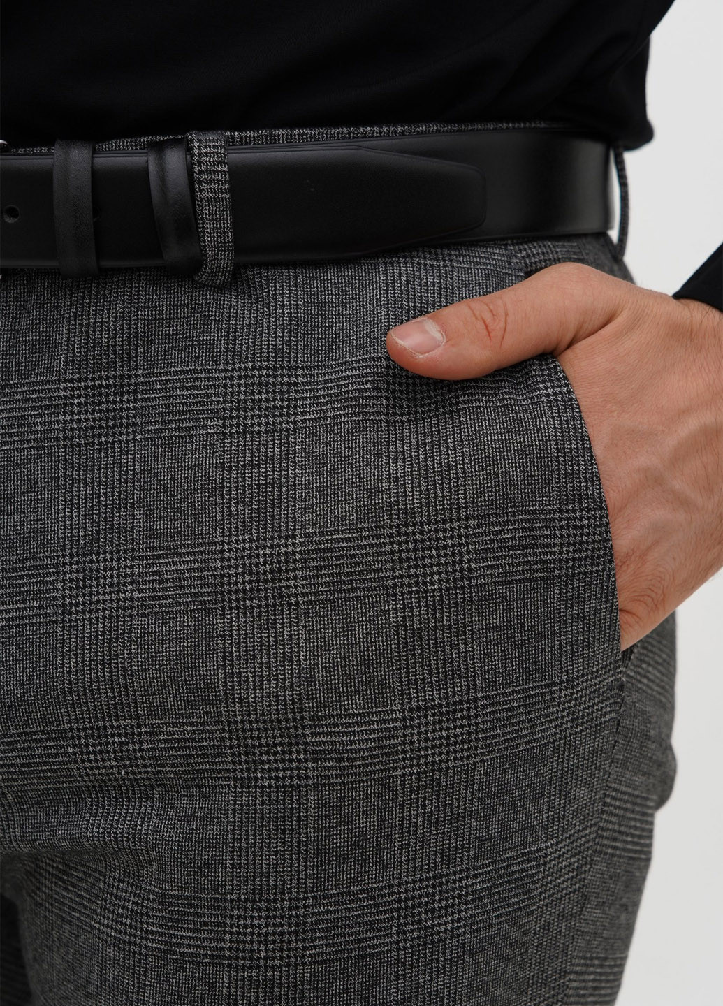 Темно-серые классические демисезонные зауженные брюки Trend Collection